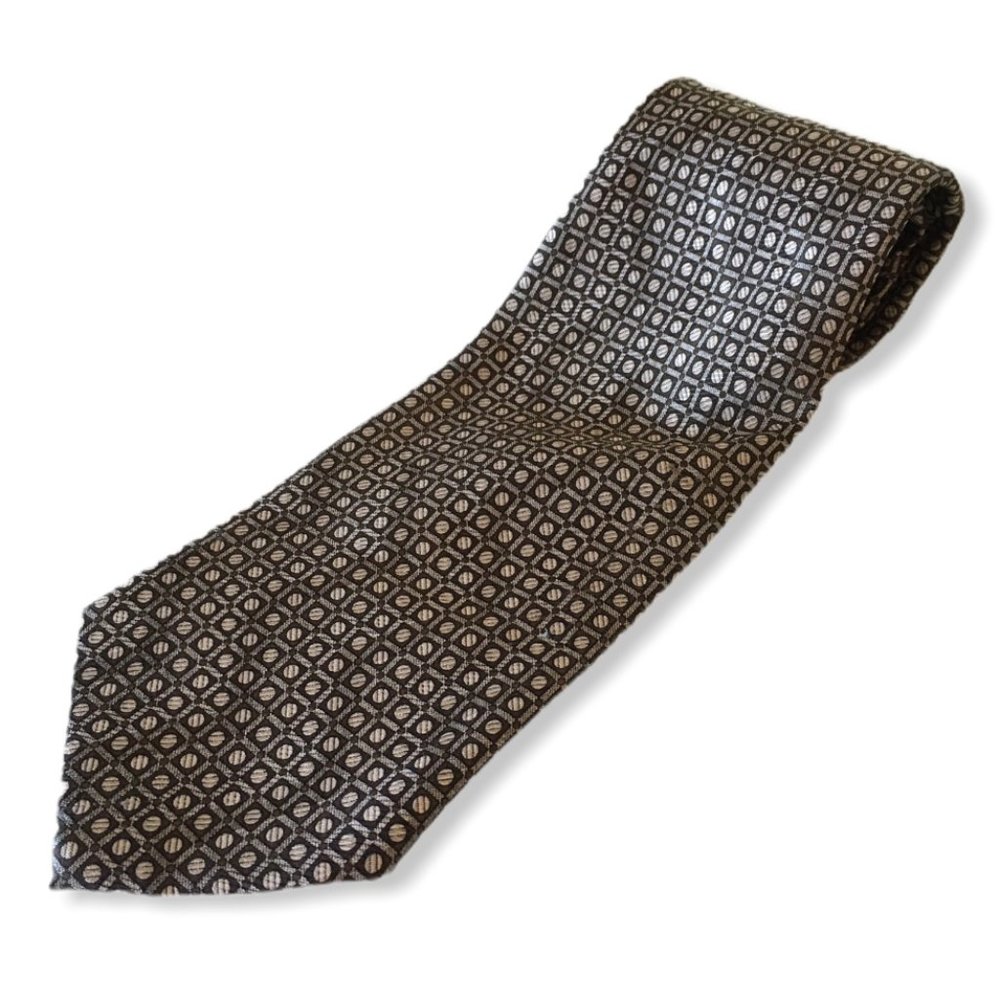 Marquis Men's Neck tie 100% polyester brown tan